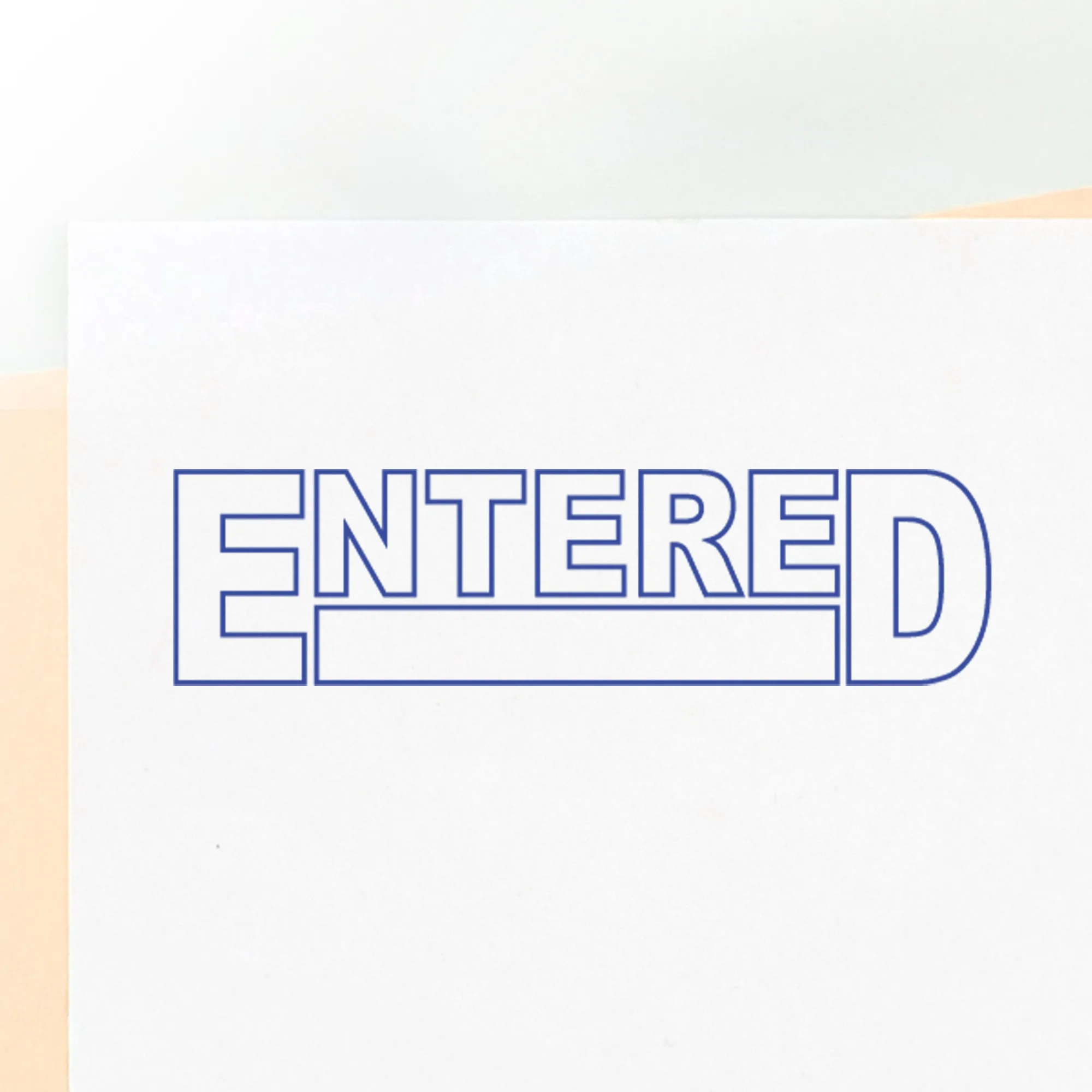 Box Outline Entered Stamp